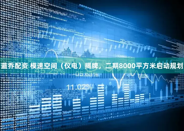 蓝乔配资 模速空间（仪电）揭牌，二期8000平方米启动规划