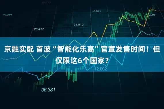 京融实配 首波“智能化乐高”官宣发售时间！但仅限这6个国家？